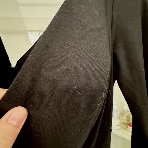 Xscape V Neck Maxi Dress Night Gown Black Gold WORE ONCE for Prom Event Formal - Picture 7 of 9